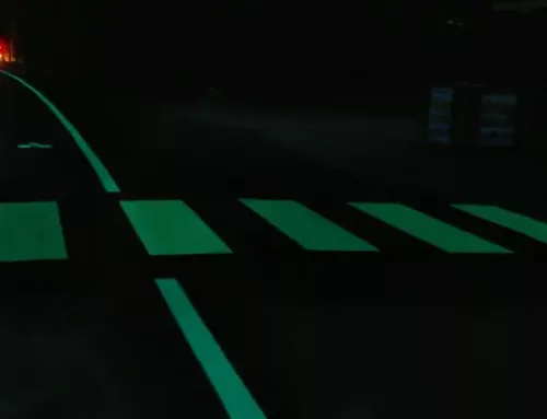 GLOW IN THE DARK PAINT FOR SAFER ROAD MARKING